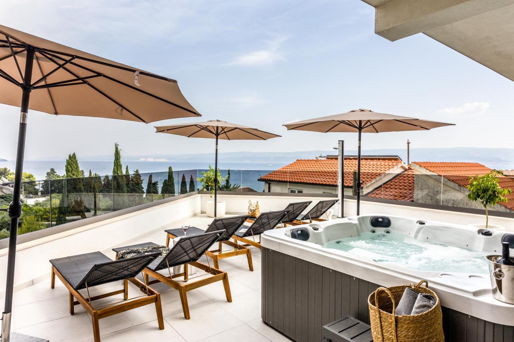 Ferienwohnung Luxury Penthouse Duće Exterior foto