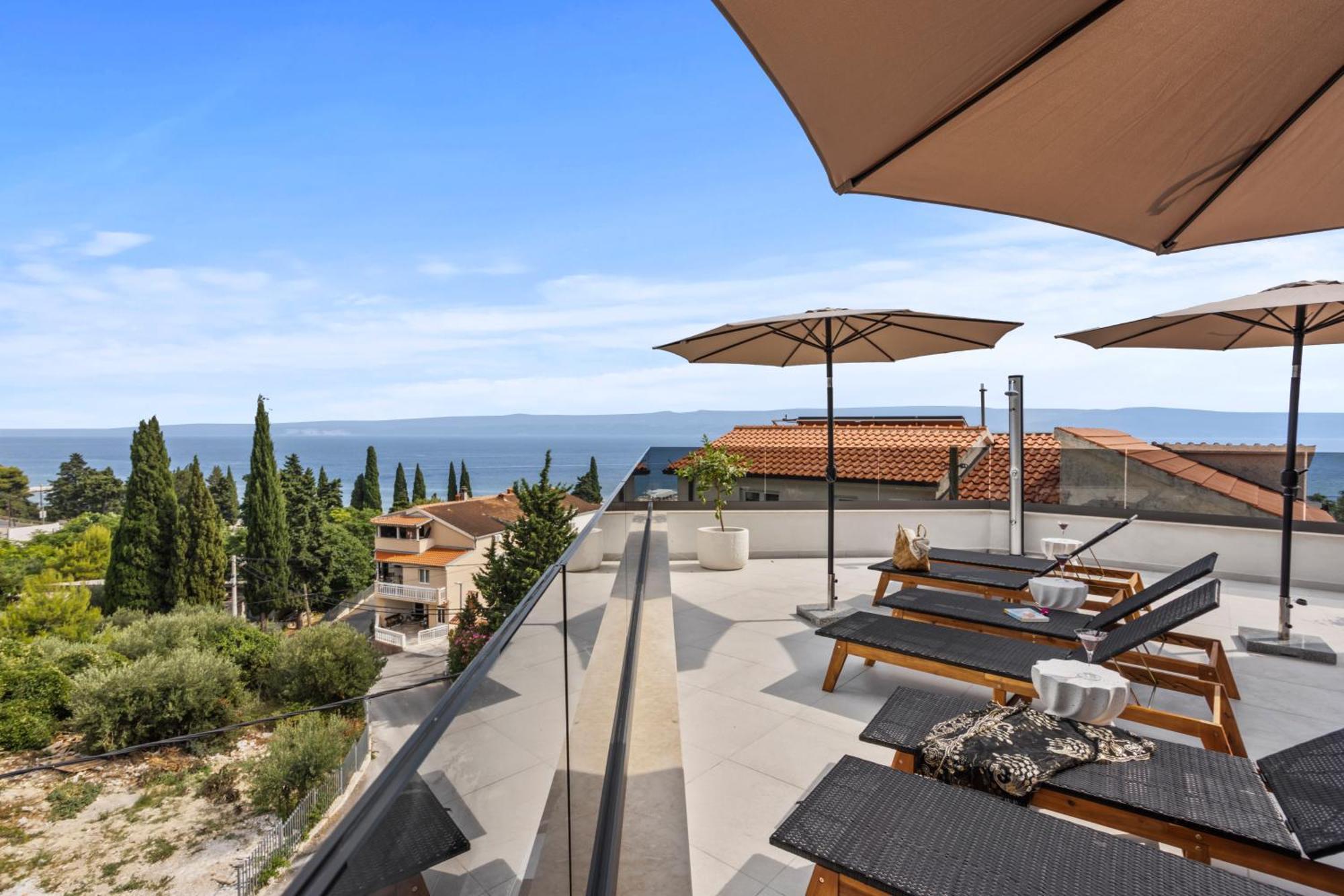 Ferienwohnung Luxury Penthouse Duće Exterior foto